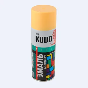 Краска аэрозоль Желтая 520мл KUDO
