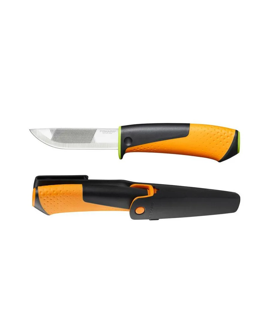 Нож для тяжелых работ с точилкой "FISKARS"