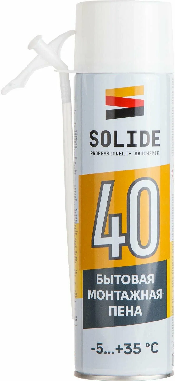Пена монтажная бытовая всесезонная SOLIDE Foam 40 (500мл)