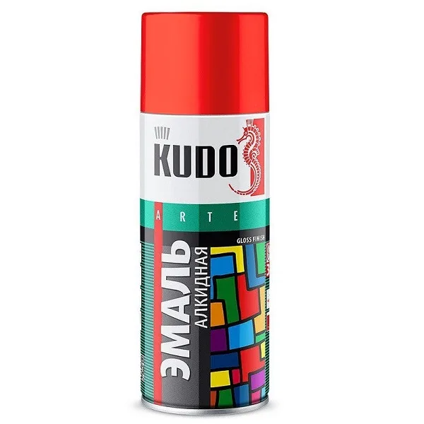 Краска аэрозоль Красная 520мл KUDO