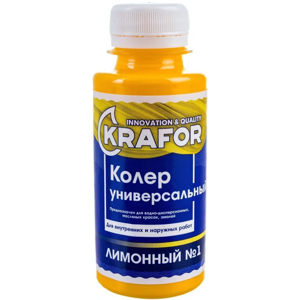 Колер универсальный №1 лимонный 100мл "Krafor"