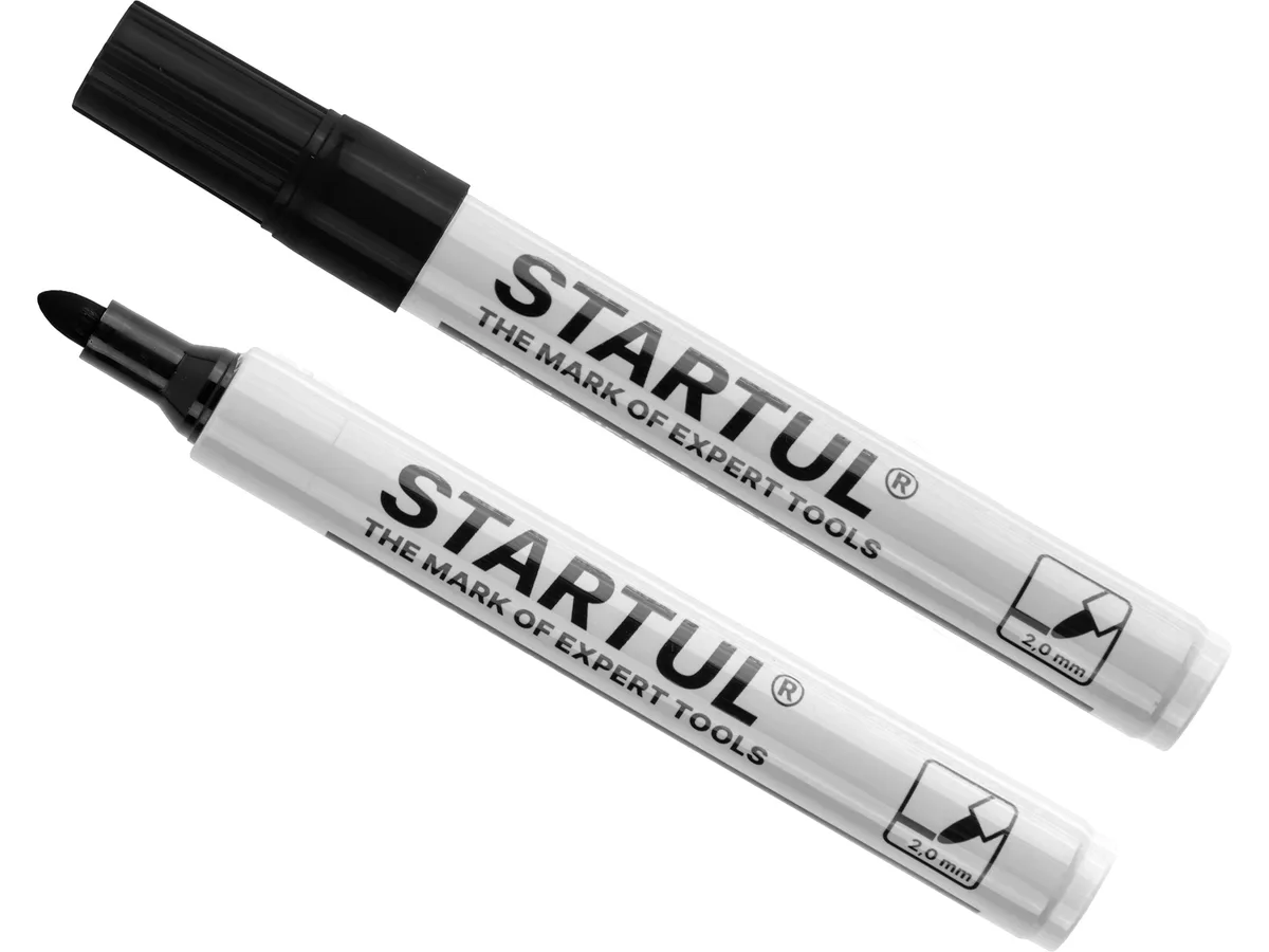 Маркер промышл.перманентный фетровый черный STARTUL PROFI
