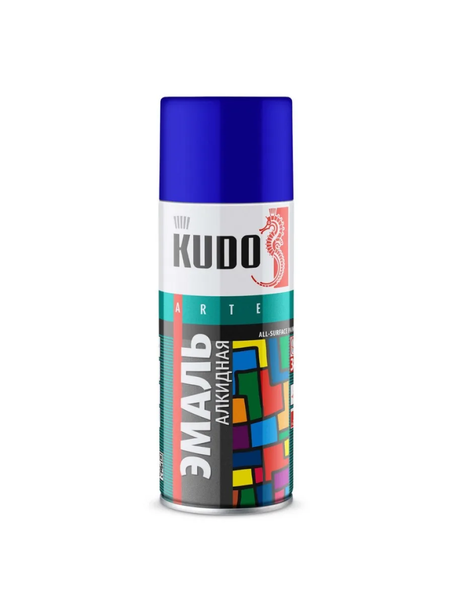 Краска аэрозоль Синяя 520мл KUDO