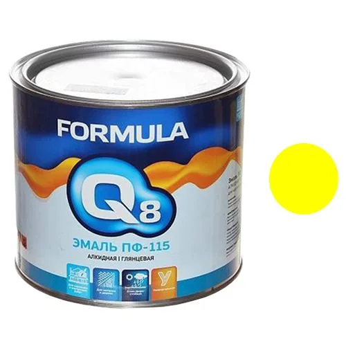 Эмаль ПФ-115 желтая 1,9кг "Formula Q8"