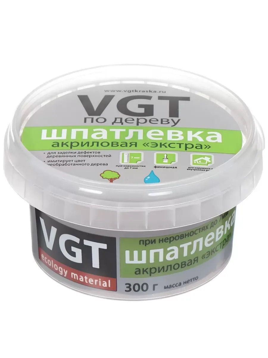 Шпатлевка по дереву "Экстра" сосна 0.3кг "VGT"