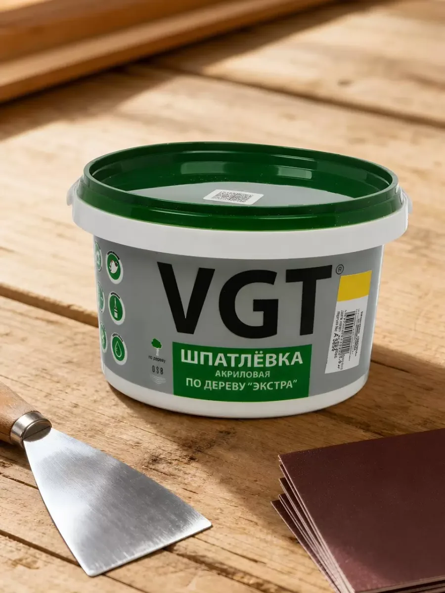 Шпатлевка по дереву "Экстра" сосна 1кг "VGT"