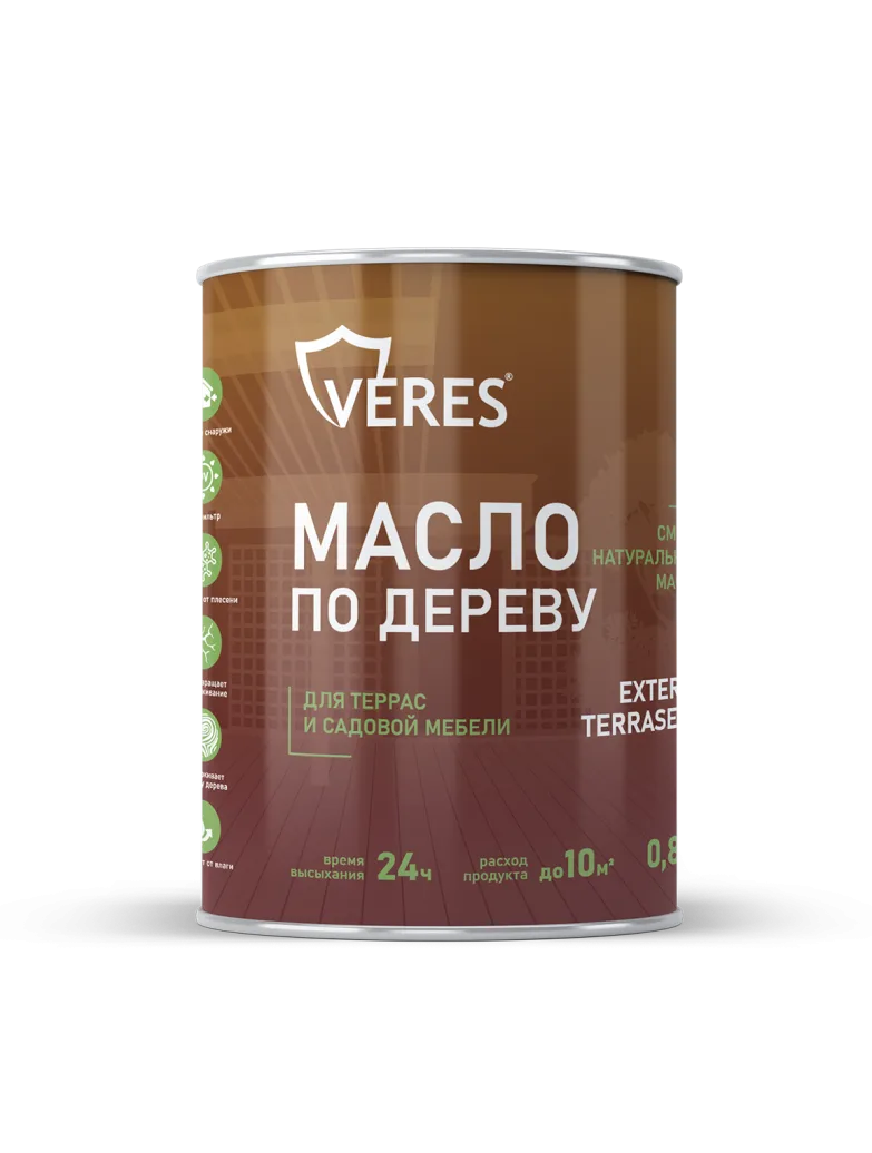 Масло по дереву "TERRASE OIL" белый 1л "VERES"